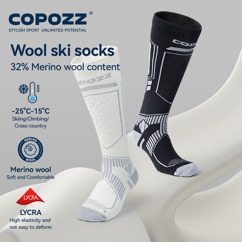 Wool Hiking Sock - COPOZZ Nowe zimowe skarpety narciarskie Mężczyźni