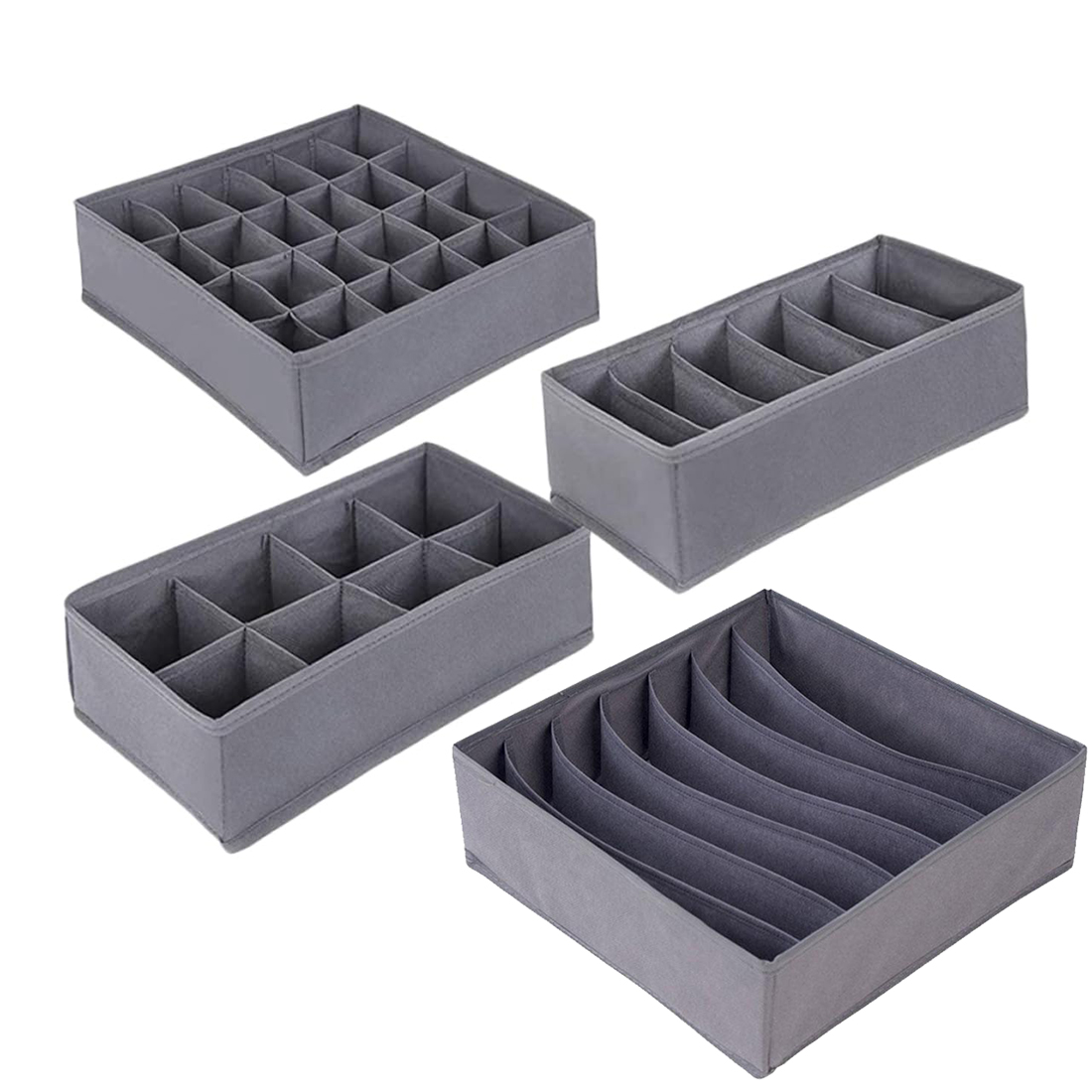 Sock Organizer Tray - Organizery do szuflad z tkaniny, składane,