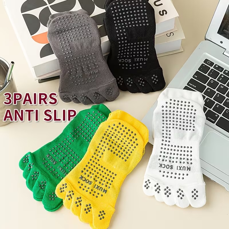 Męskie skarpety z palcami, 3 p – Grip Sock Yoga recenzja i cena